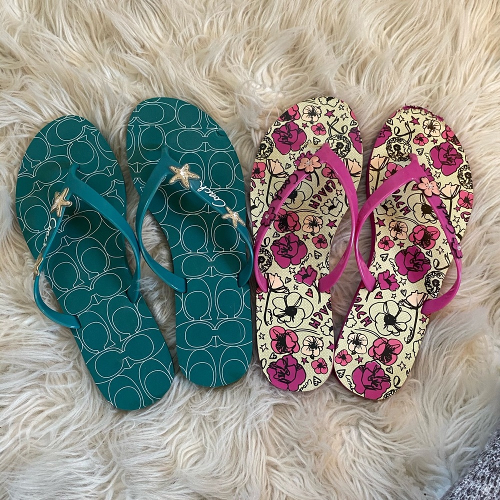 Coach flip-flops Size 9